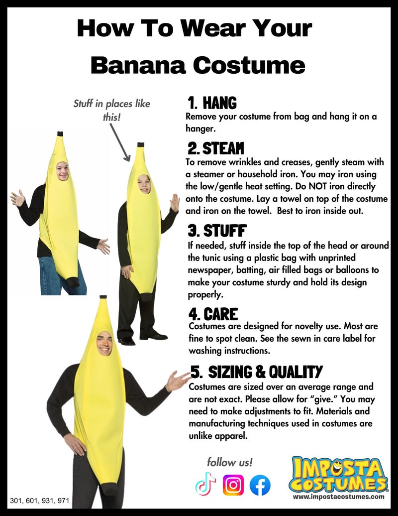 Rasta Imposta Lightweight Banana Costume, Yellow, One Size - Image 4
